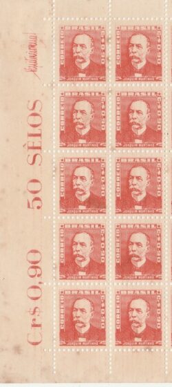 Selo Regular RHM 497 Bisneta Joaquim Murtinho Saude Sem Goma 1955 Vinheta 10 Unidades