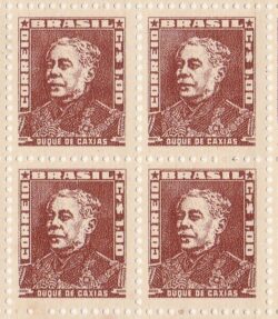 Selo Regular RHM 498 Bisneta Duque de Caxias Militar Sem Goma 1955 Quadra