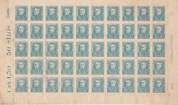 Selo Regular RHM 499a Bisneta Duque de Caxias Militar Sem Goma 1955 Folha