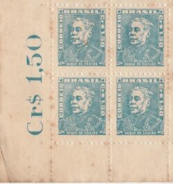 Selo Regular RHM 499a Bisneta Duque de Caxias Militar Sem Goma 1955 Quadra Vinheta Preco