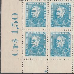 Selo Regular RHM 499b Bisneta Duque de Caxias Militar 1958 Quadra Vinheta Preco