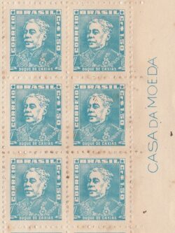 Selo Regular RHM 499c Bisneta Duque de Caxias Militar Sem Goma 1963 Sextilha Vinheta CMB