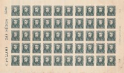 Selo Regular RHM 500 Bisneta Duque de Caxias Militar Sem Goma 1956 Folha