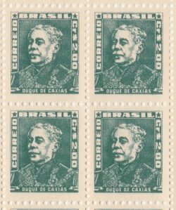 Selo Regular RHM 500a Bisneta Duque de Caxias Militar Sem Goma 1956 Quadra