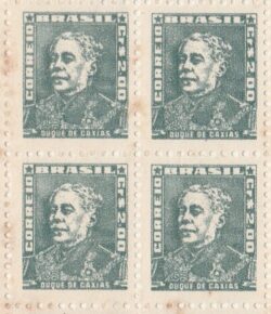 Selo Regular RHM 500b Bisneta Duque de Caxias Militar Sem Goma 1956 Quadra