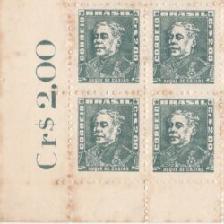 Selo Regular RHM 500b Bisneta Duque de Caxias Militar Sem Goma 1956 Quadra Vinheta Qtde