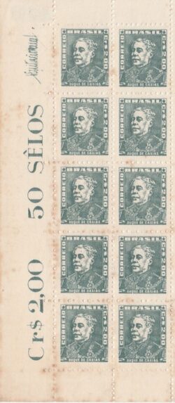 Selo Regular RHM 500b Bisneta Duque de Caxias Militar Sem Goma 1956 Vinheta 10 Unidades