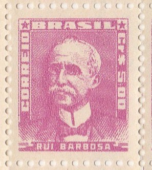 Selo Regular RHM 502 Bisneta Rui Barbosa Sem Goma 1956