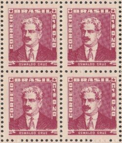 Selo Regular RHM 504 Bisneta Oswaldo Cruz Saude 1961 Quadra