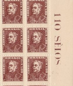 Selo Regular RHM 505a Bisneta Duque de Caxias Militar 1964 Sextilha Vinheta Qtde