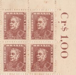Selo Regular RHM 505b Bisneta Duque de Caxias Militar Sem Goma 1962 Quadra Vinheta Preco