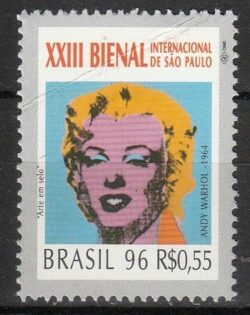 C 2014 Selo Bienal Internacional de Sao Paulo Marilyn Wahro 1996 Com Dobra 1