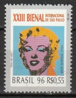 C 2014 Selo Bienal Internacional de Sao Paulo Marilyn Wahro 1996 Com Dobra 2