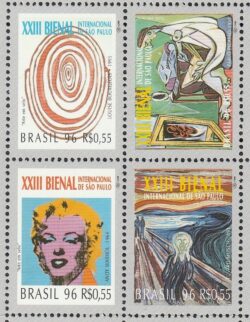 C 2014 Selo Bienal Internacional de Sao Paulo Wahro Munch Bourgeois Picasso 1996 Invertido 2
