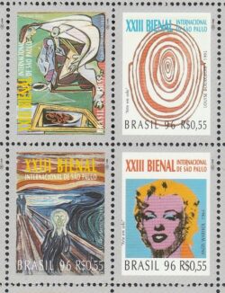 C 2014 Selo Bienal Internacional de Sao Paulo Wahro Munch Bourgeois Picasso 1996 Invertido 3