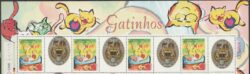 C 2560 Selo Personalizado Gatinhos Gato 2004 4 Unidades e Vinheta
