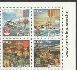 C 2591 Selo 2a Guerra Mundial Exercito Militar Aviao Navio Medalha 2004 Vinheta Site