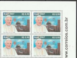C 2690 Selo Papa Bento XVI Igreja Religiao 2007 Quadra Vinheta Site