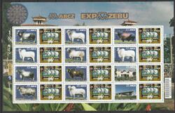 C 2789 Selo Personalizado Expozebu Vaca Boi Pecuaria 2009 Folha