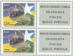 C 2926 Selo Personalizado Rondonia Trem Mapa 2009 Quadra