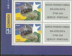 C 2926 Selo Personalizado Rondonia Trem Mapa 2009 Quadra Vinheta Correios