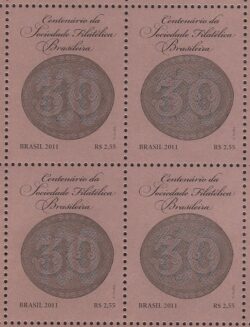 C 3154 Selo Sociedade Filatelica Brasileira Olho de Boi 2011 Quadra