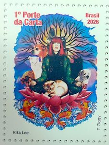 C 4196 Selo Rita Lee Musica Cachorro Gato Passaro 2026
