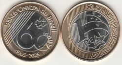 Moeda 60 Anos do Banco Central do Brasil 2025