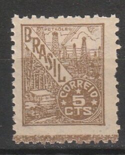 Selo Regular RHM 462 Netinha Petroleo 5 cts Filigrana Q 1949 Variedade 1