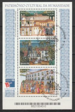 B 111 Bloco Patrimônio Cultural da Humanidade Igreja Philex France 1999 CBC PE Olinda