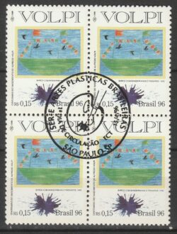 C 1988 Selo Centenario Alfredo Volpi Arte 1996 Quadra CBC SP