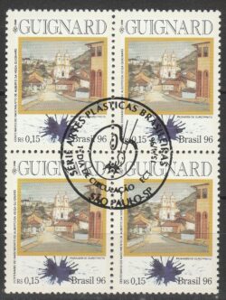 C 1989 Selo Centenario Alberto da Veiga Guignard Arte 1996 Quadra CBC SP