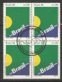 C 1991 Selo 5 Centenario do Descobrimento do Brasil 1996 Quadra CBC BA Porto Seguro