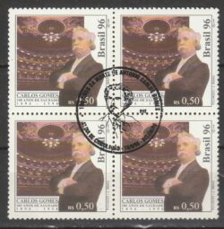 C 2006 Selo Centenario Carlos Gomes Musica 1996 Quadra CBC PA Belem
