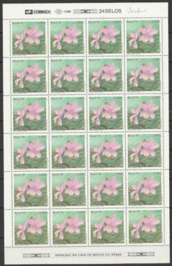 C 2008 Selo Conferencia Mundial de Orquideas Verde Rosa 1996 Folha
