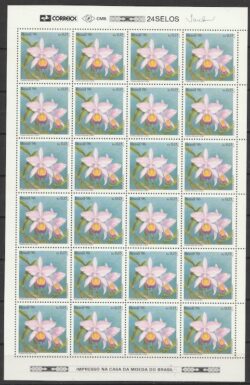 C 2009 Selo Conferencia Mundial de Orquideas Azul Rosa 1996 Folha