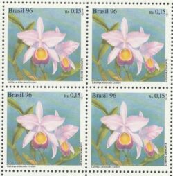 C 2009 Selo Conferencia Mundial de Orquideas Azul Rosa 1996 Quadra