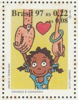 C 2052 Selo Crianca e Cidadania Direito Justica Amor Ternura Coracao 1997 CLM