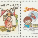 C 2054 Selo Crianca e Cidadania Direito Justica Mulher 1997 Vinheta Ayrton Senna Senninha Educacao CLM