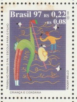 C 2056 Selo Crianca e Cidadania Direito Justica Trabalho Escola 1997 CLM