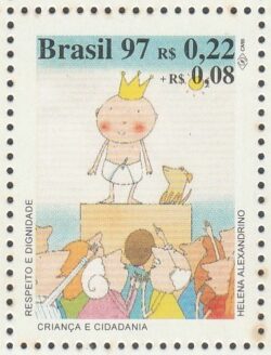 C 2065 Selo Crianca e Cidadania Direito Justica Respeito Cachorro 1997 CLM