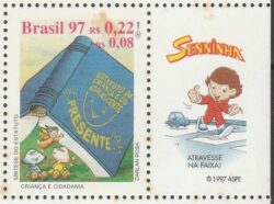 C 2066 Selo Crianca e Cidadania Direito Justica Estatuto 1997 Vinheta Senninha