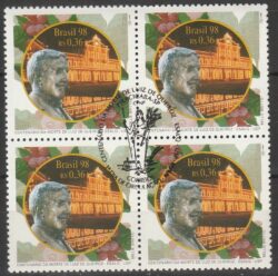 C 2141 Selo Luiz de Queiroz Esalq Educacao Agricultura USP 1998 Quadra CBC SP Piracicaba