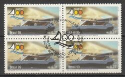 C 2181 Selo 400 Anos de Natal Forte Militar 1999 Quadra CBC RN 1