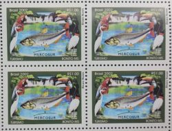 C 2490 Selo Turismo Bonito Peixe Tucano Pantanal Mercosul Cachoeira Ave 2002 Quadra