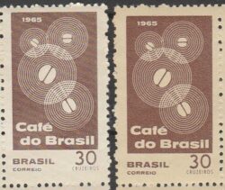 C 545 Selo Propaganda do Cafe do Brasil Bebida 1965 Variedade de Tonalidade