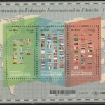 B 245 Bloco Centenario da Federacao Internacional de Filatelia FIP Mapa Bandeira 2026