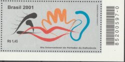C 2434 Selo Dia do Portador de Deficiencia Saude 2001 Codigo de Barras
