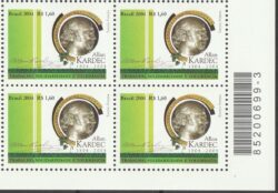 C 2597 Selo Alan Kardec Espiritismo 2004 Quadra Codigo de Barras