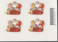 C 2599 Selo de Natal Religiao Papai Noel 2004 Quadra Codigo de Barras